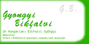 gyongyi bikfalvi business card